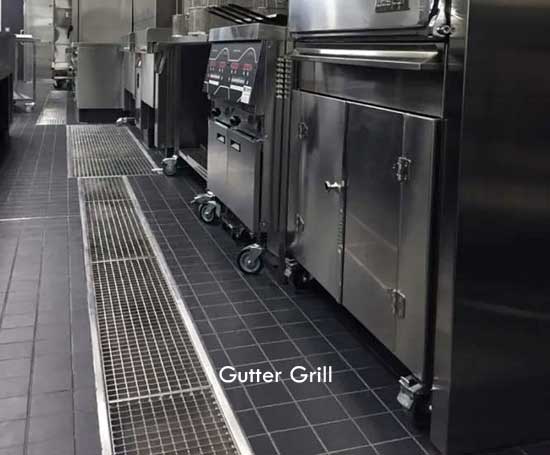 gutter grill, saluran pembuangan air, drainase, drainage, dapur hotel, nagamaro