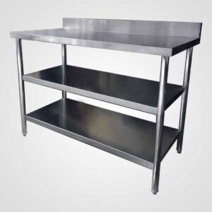 Work Table with Splash Back *with 2 Undershelf, nagamaro
