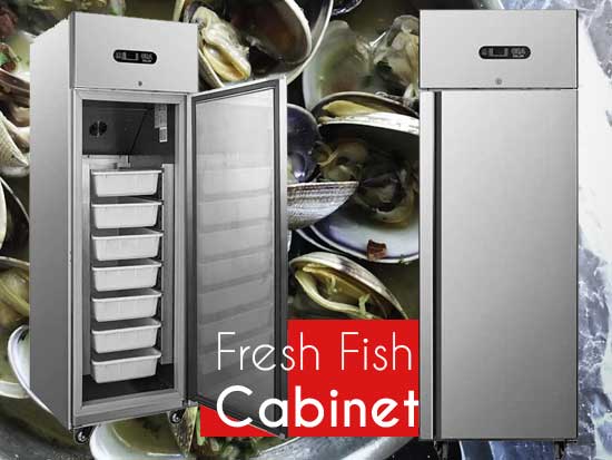 fresh fish cabinet, kabinet seafood, kabinet tempat ikan, nagamaro