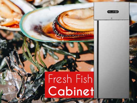 fresh fish cabinet, kabinet seafood, kabinet tempat ikan, nagamaro