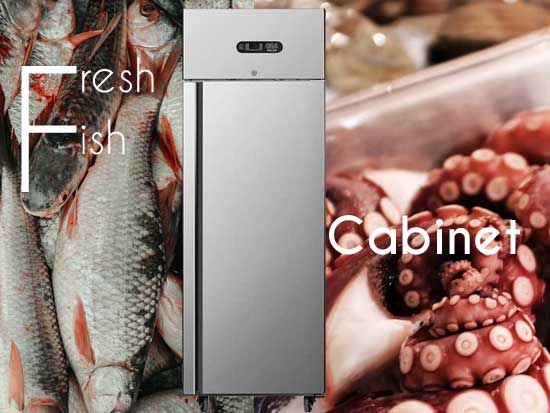 fresh fish cabinet, kabinet seafood, kabinet tempat ikan, nagamaro