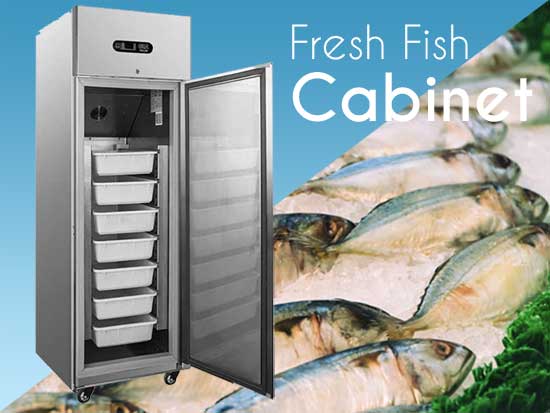 fresh fish cabinet, kabinet seafood, kabinet tempat ikan, nagamaro