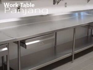 work table stainless panjang, nagamaro, dapur masak stainless