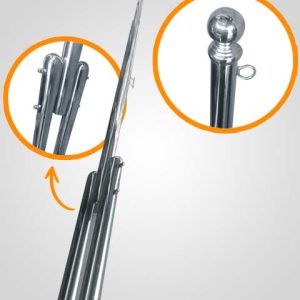tihang bendera stainless, nagamaro