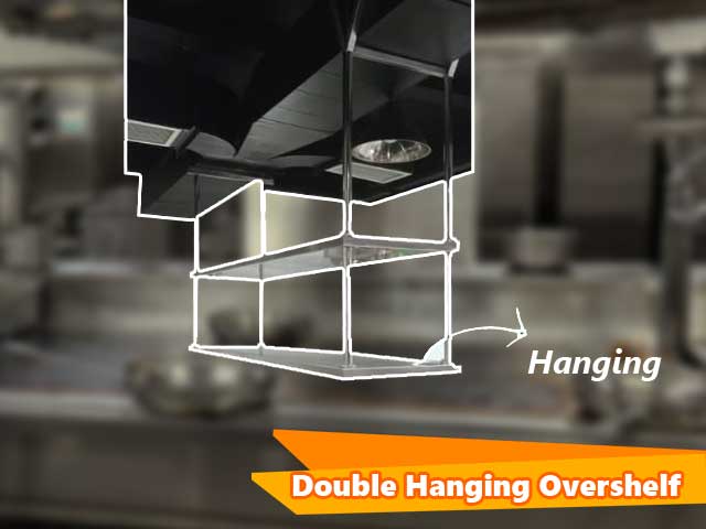 double hanging overshelf, rak gantung stainless, meja gantung stainless, nagamaro