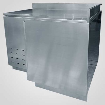 Work Counter Cabinet ‘L’ with Perforated Doors & Double Splash Back