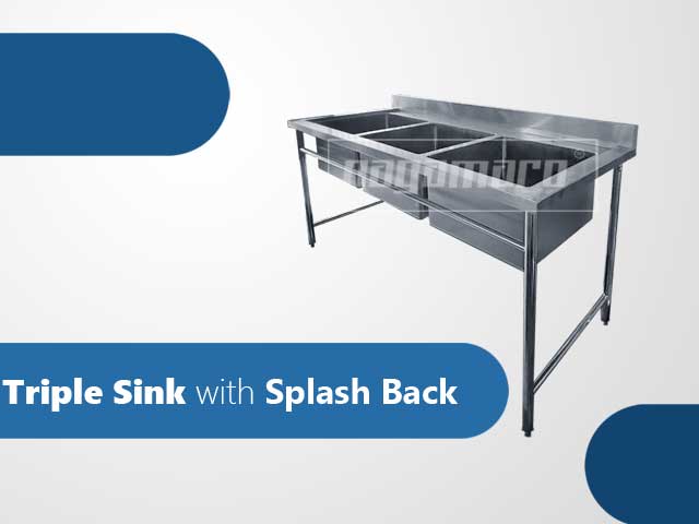 triple sink stainless, nagamaro