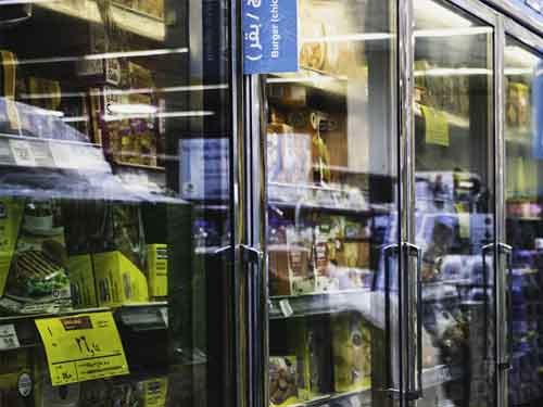 upright glass door freezer, nagamaro